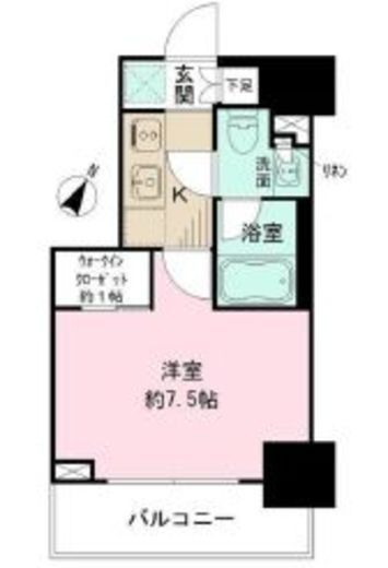 ザ・パークワンズ品川戸越　1206号室　間取り