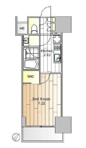 ザ・パークワンズ品川戸越　202号室　間取り