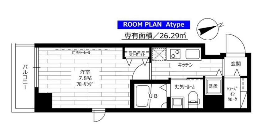 ステージファースト戸越銀座　801号室　間取り