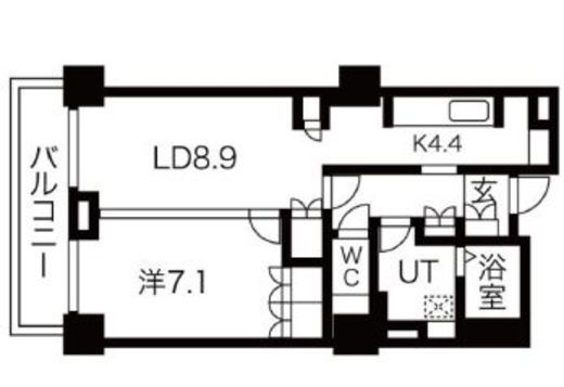 ジェイタワー西大井　1908号室　間取り