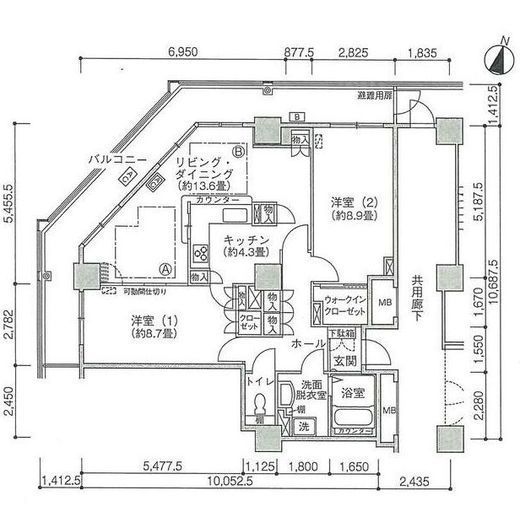 ジェイタワー西大井　608号室　間取り