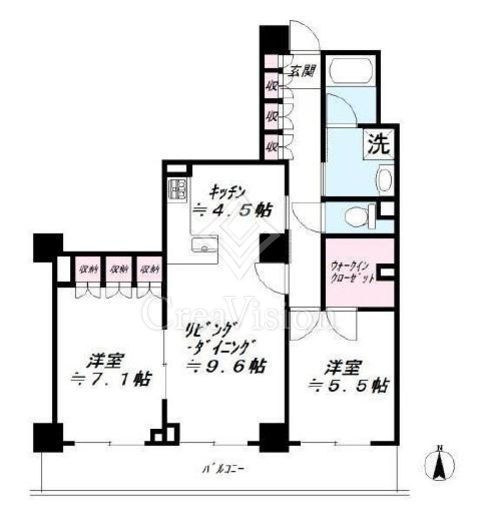 ジェイタワー西大井　28F1号室　間取り