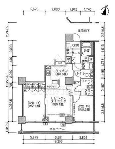 ジェイタワー西大井　1906号室　間取り