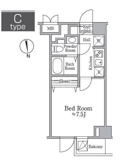 レジディア西小山　301号室　間取り