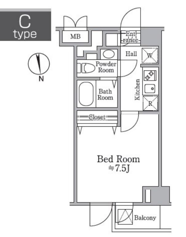 レジディア西小山　303号室　間取り