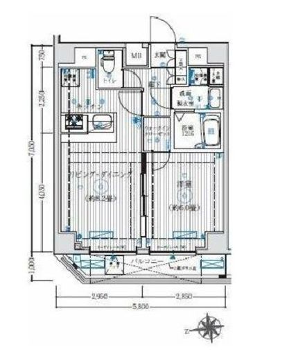 リライア大井町ヒルズ　501号室　間取り