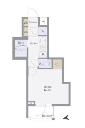 ビバリーホームズ五反田　401号室　間取り