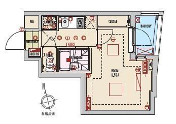 ビバリーホームズ五反田　406号室　間取り