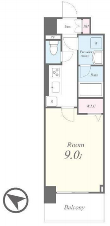キャナルテラス品川　1408号室　間取り