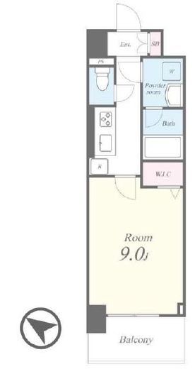キャナルテラス品川　1408号室　間取り