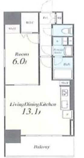 キャナルテラス品川　412号室　間取り