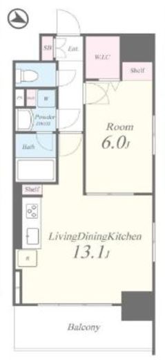 キャナルテラス品川　501号室　間取り