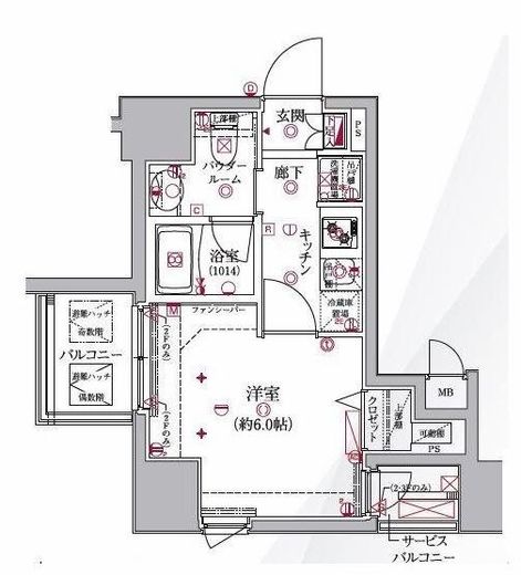 クレイシア大井町　303号室　間取り
