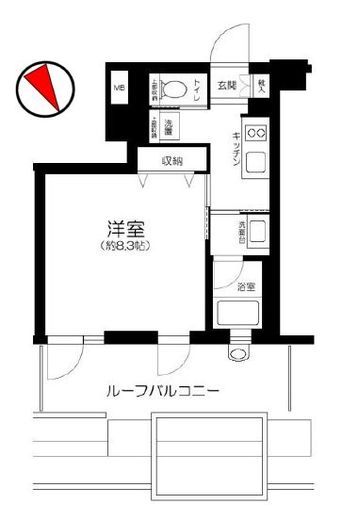 ZOOM白金高輪　1103号室　間取り