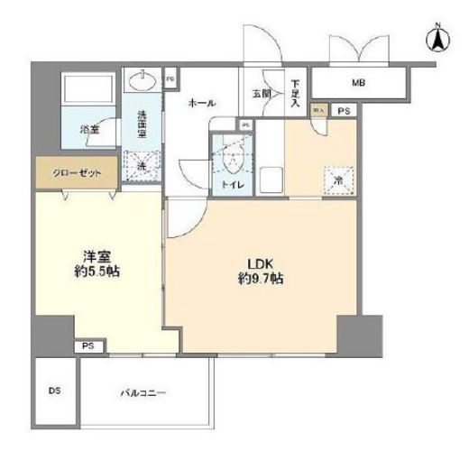 ONE ROOF FLAT TOGOSHI　504号室　間取り