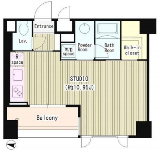 ビクトリアプレイス　407号室　間取り