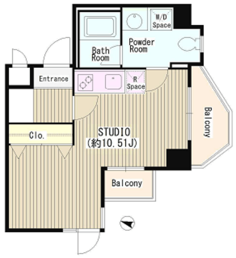 ビクトリアプレイス　505号室　間取り