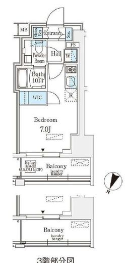 リージア大井町　1103号室　間取り