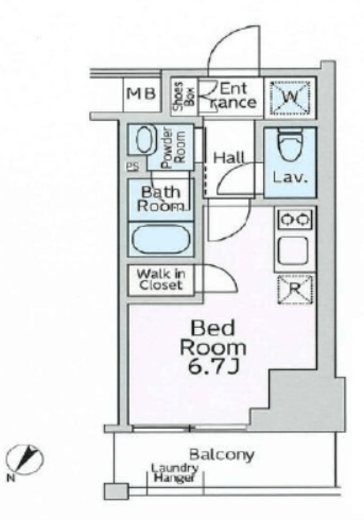 リージア大井町　1205号室　間取り