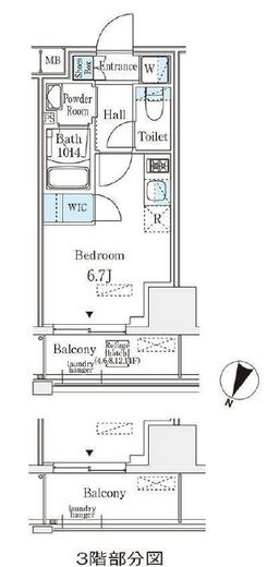 リージア大井町　307号室　間取り