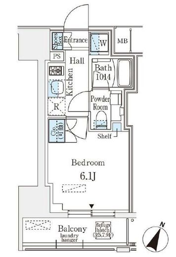 リージア大井町　404号室　間取り