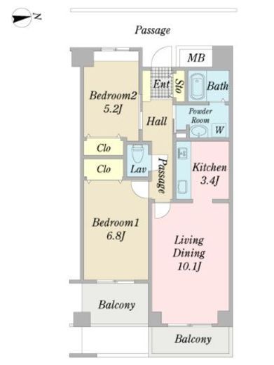 オーバルコート大崎ビュープラザ　308号室　間取り