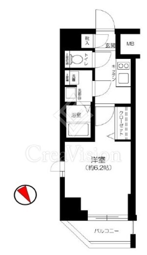 ガリシア品川　501号室　間取り