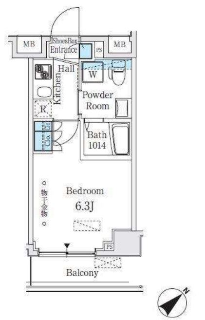 コージーコート島津山　805号室　間取り