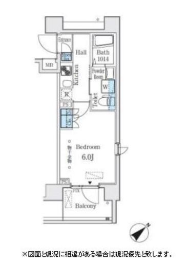 コージーコート島津山　606号室　間取り