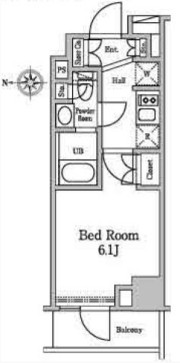 レジディア南品川Ⅱ　102号室　間取り