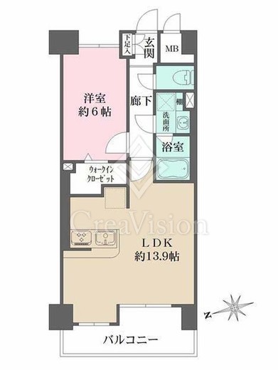パークフラッツ日本橋馬喰町　1003号室　間取り