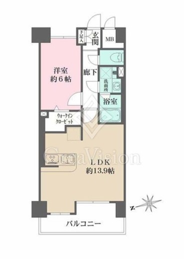 パークフラッツ日本橋馬喰町　1103号室　間取り