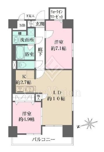 パークフラッツ日本橋馬喰町　804号室　間取り