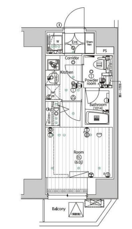 プレミアムキューブ品川大崎　901号室　間取り