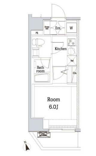 プレミアムキューブ品川大崎　503号室　間取り