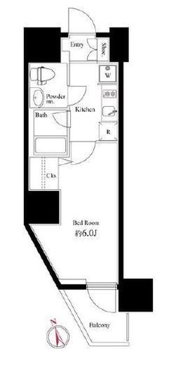 ログ品川サンズ　203号室　間取り