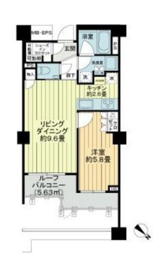 オープンレジデンシア高輪台　403号室　間取り