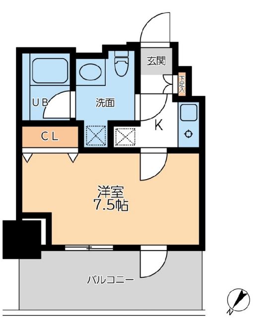 ドゥーエ幡ヶ谷　1503号室　間取り