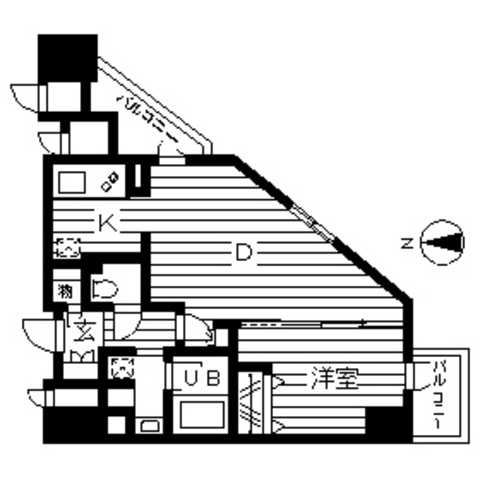 ドゥーエ幡ヶ谷　1305号室　間取り