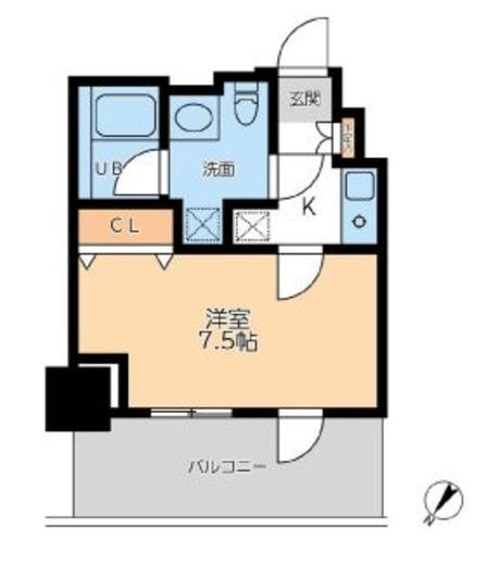 ドゥーエ幡ヶ谷　1503号室　間取り