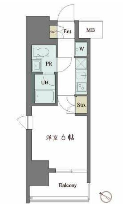 カスタリア大井町　1401号室　間取り