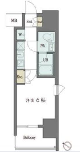 カスタリア大井町　703号室　間取り
