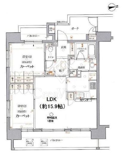 クリオ中延駅前壱番館　201号室　間取り