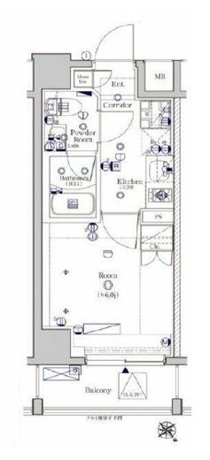 シーフォルム大井町　302号室　間取り