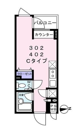 Navi新宿　302号室　間取り