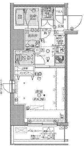 クレイシア五反田駅前　1003号室　間取り