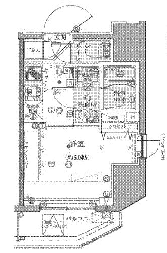 クレイシア五反田駅前　802号室　間取り