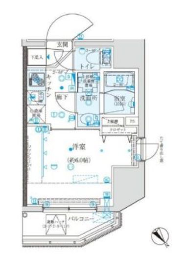 クレイシア五反田駅前　902号室　間取り