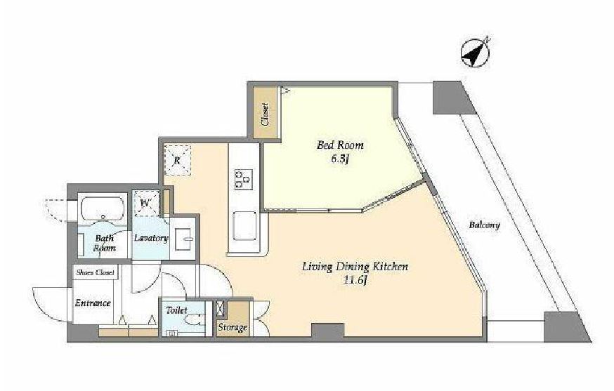 グランド・ルー学芸大学　203号室　間取り