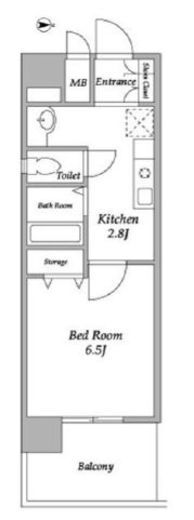 コンフォリア東品川　101号室　間取り